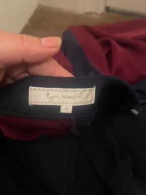 Lynn Asymmetric Colorblock Dress in Burgundy & Navy